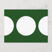 Witte cirkels op groen Briefkaart (Voorkant)