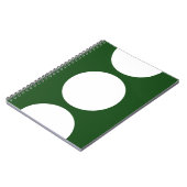 Witte cirkels op groen notitieboek (Linkerzijde)