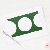 Witte cirkels op groen rechthoekige sticker (Envelop)