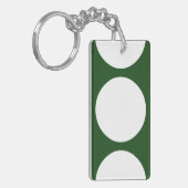 Witte cirkels op groen sleutelhanger (Voorkant Links)