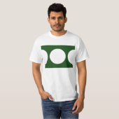 Witte cirkels op groen t-shirt (Voorkant volledig)