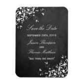 Witte cirkels op het alkbordhuwelijk sparen de dat magneet (Verticaal)