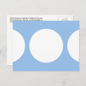Witte cirkels op lichtblauw Briefkaart (Voorkant / Achterkant)