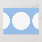 Witte cirkels op lichtblauw Briefkaart (Voorkant)