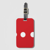 Witte cirkels op rood bagagelabel (Voorkant (verticaal))