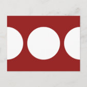 Witte cirkels op rood Briefkaart (Voorkant)