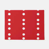 Witte cirkels op rood deurmat (Voorkant)