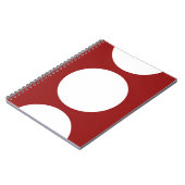 Witte cirkels op rood notitieboek (Linkerzijde)