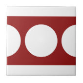Witte cirkels op rood tegeltje (Voorkant)