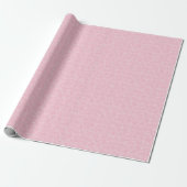 Witte Cirkels op Roze  Cadeaupapier (Uitgerold)