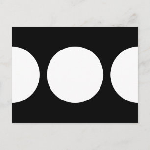 Witte cirkels op zwart Briefkaart