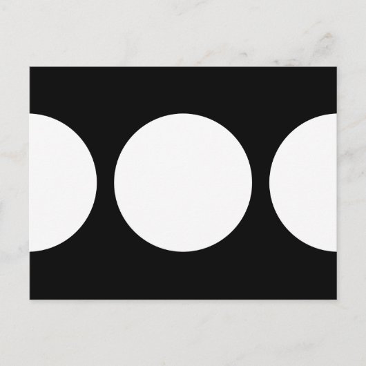 Witte cirkels op zwart Briefkaart (Voorkant)