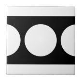 Witte cirkels op zwart tegeltje (Voorkant)