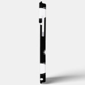 Witte cirkels, zwarte IPhone/iPad-draagtas met ach Case-Mate iPhone Case (Achterkant / Links)