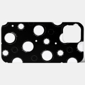 Witte cirkels, zwarte IPhone/iPad-draagtas met ach Case-Mate iPhone Case (Achterkant (horizontaal))