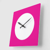 Witte cirkelvormige acrylwandklok vierkante klok (Hoek)