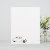 Witte citroen 2CV (Staand voorkant)
