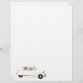 Witte citroen 2CV (Voorkant / Achterkant)