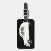 Witte citroen 2CV Bagagelabel (Voorkant verticaal)