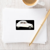 Witte citroen 2CV Etiket (Insitu)