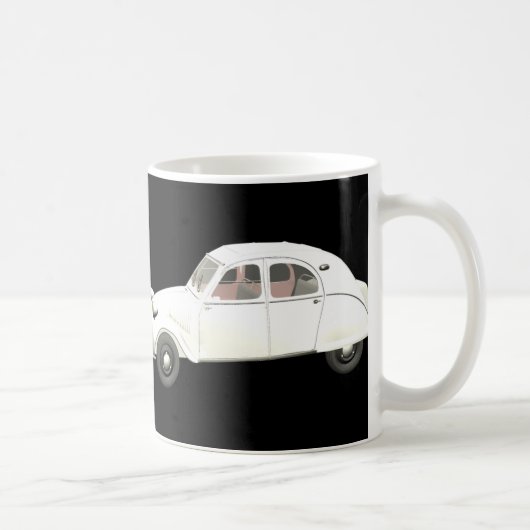 Witte Citroen 2CV Koffiemok (Rechts)