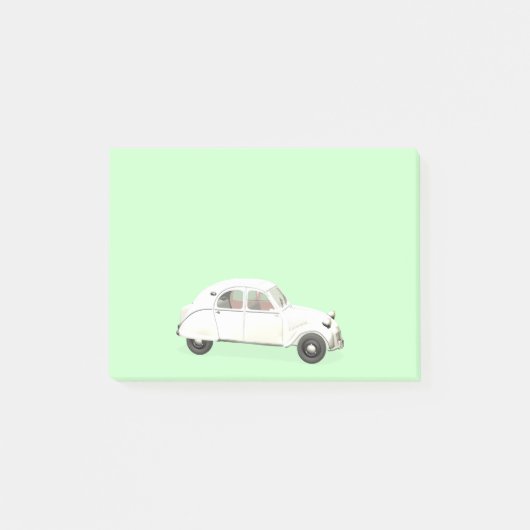 Witte citroen 2CV Post-it® Notes (Voorkant)