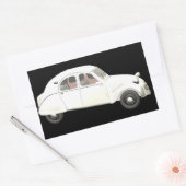 Witte citroen 2CV Rechthoekige Sticker (Envelop)