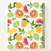 Witte Citrus Citroen Oranje Patroon Naam Recepten Notitieboek (Achterkant)