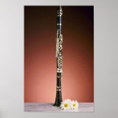 Witte Clarinet bloemen Poster (Voorkant)