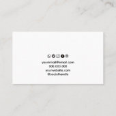 Witte Classic en Chic Sieraden Display Kaart Visitekaartje (Achterkant)