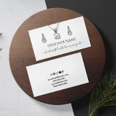 Witte Classic en Chic Sieraden Display Kaart Visitekaartje