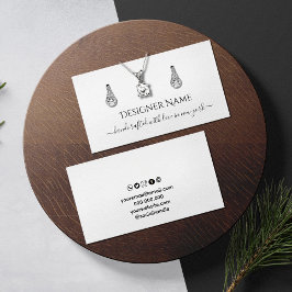 Witte Classic en Chic Sieraden Display Kaart Visitekaartje