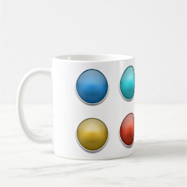 Witte Classic Mok Cup Brilliant 3D Balls Buttonnen