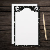 Witte Classic Skull Halloween Gothic Briefpapier