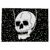 Witte Classic Skull Halloween Gothic Large Cadeautasje (Achterkant)