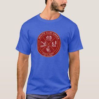 Witte Clay Creek State Park Heraldisch Logo T-shirt