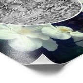 Witte Clematis Bloemen Lijst Creëer Uw Eigen 8x10 Foto Afdruk (Hoek)