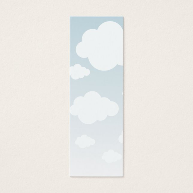 Witte CLouds Blue Sky Bladwijzer Mini Visitekaartjes (Voorkant)