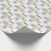 Witte Cockapoo Cavapoo Hond Verjaardag Cadeaupapier (Hoek)