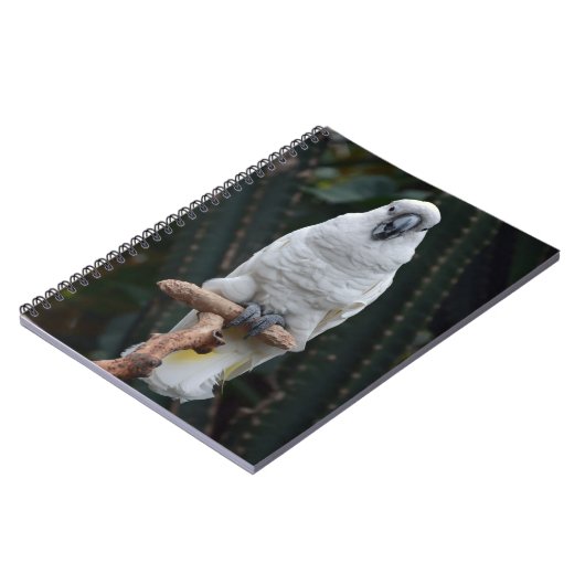Witte cockatoo notitieboek (Linkerzijde)