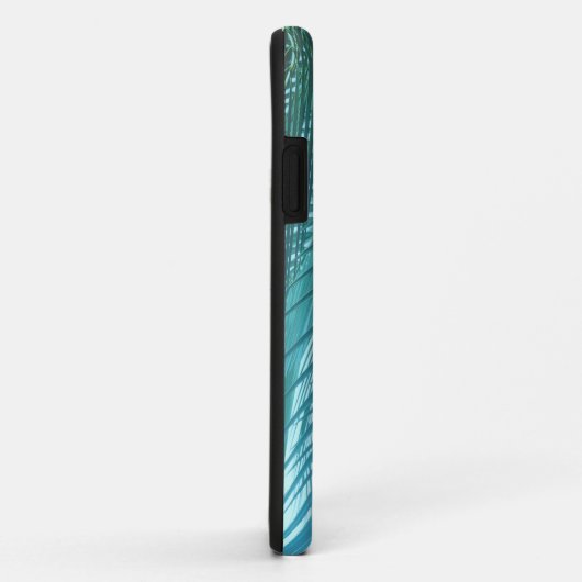 Witte cockatotropische palmbladeren Case-Mate iPhone case (Achterkant/rechts)