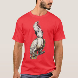 Witte cockatotropische papegaai 3 t-shirt