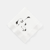 Witte Coined Cocktail Papier servetten "kranen" (Hoek)