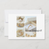 Witte collage trouwkaart aankondiging (Voorkant)