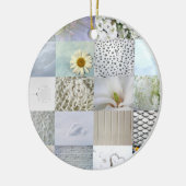 Witte collage voor fotografie keramisch ornament (Links)
