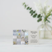 Witte collage voor fotografie visitekaartje (Staand voorkant)