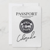 Witte Colorado paspoort bruiloft Kaart (Achterkant)