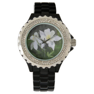 witte columbine horloge