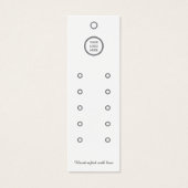 Witte Compact Multi-Row Oorbel Displang Hang Kaart (Voorkant)