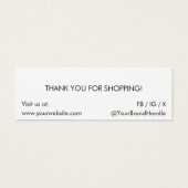 Witte Compact Multi-Row Oorbel Displang Hang Kaart (Achterkant)